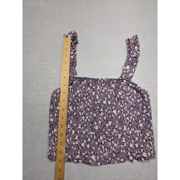 Pink Rose Tank Women's Small Purple Floral Halter Summer Boho EUC - Picture 3 of 9